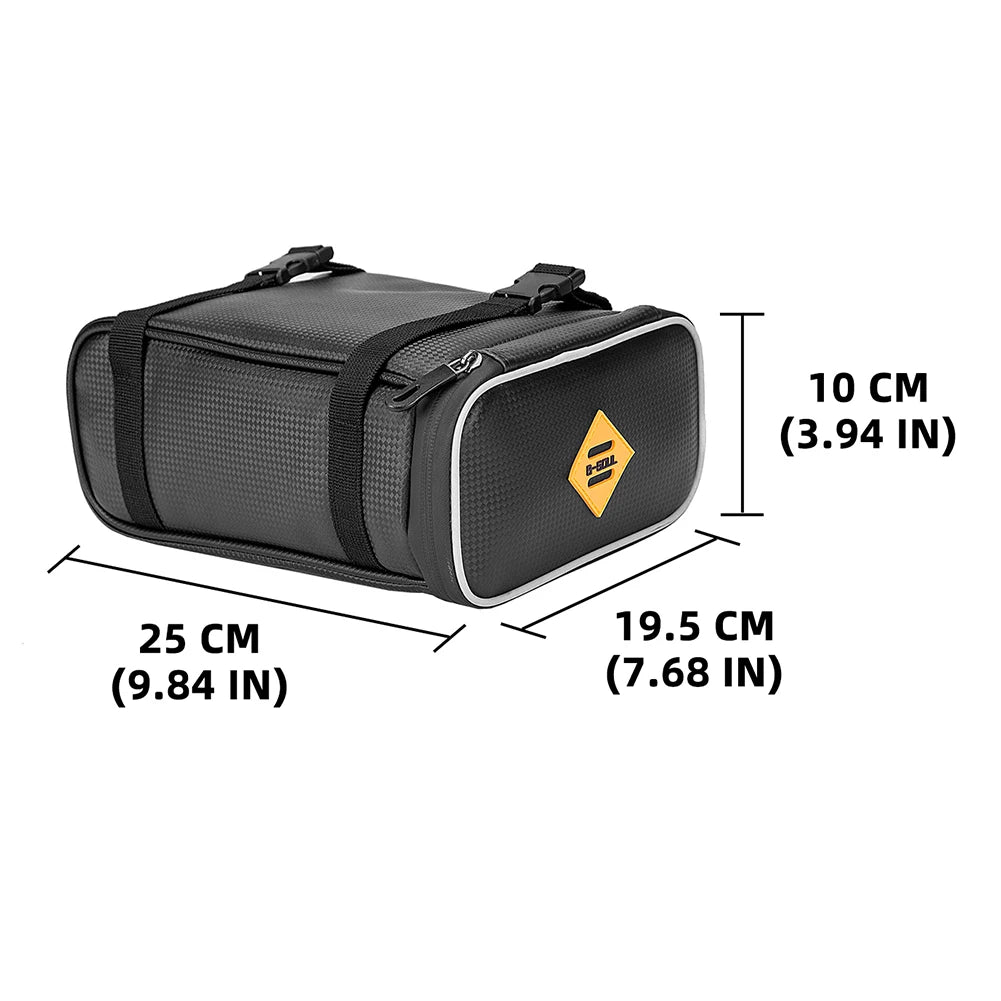 Waterproof Bicycle Rear Seat Bag Multifunctional Bike Rack Trunk Pannier Bag with Handle Large Capacity Cycling Tail Saddle Bags
