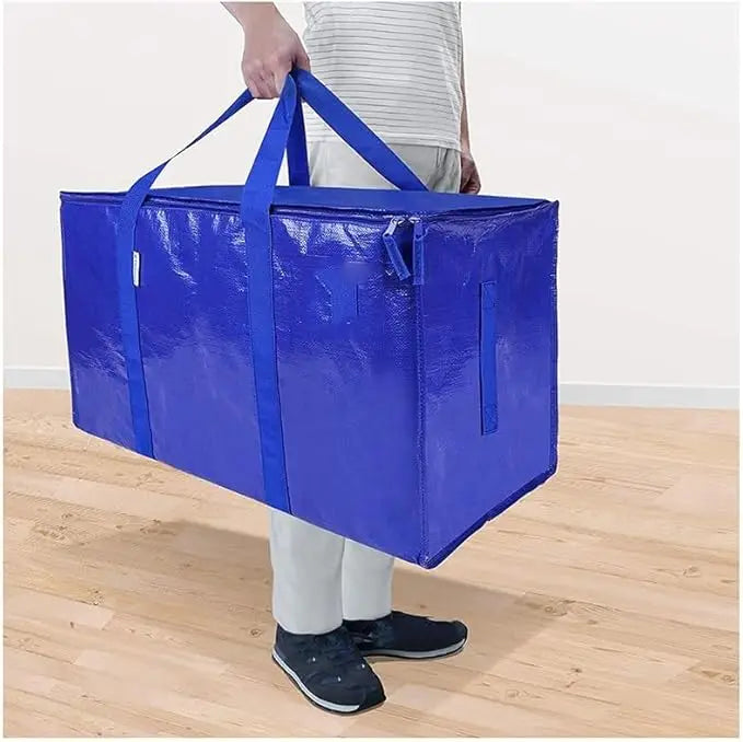 6 Pack Extra Large Moving Bags Heavy Duty with Zippers &amp; Carrying Handles, Durable Storage Bags Moving Boxes for Closet Organize