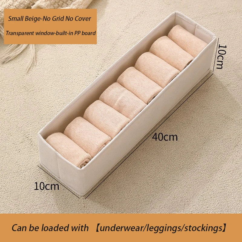 1-3Pcs Pants Storage Box Clothes Organizers of Cabinets and Drawers Fabric Foldable Boxes for Bedroom Wardrobe Organization Home