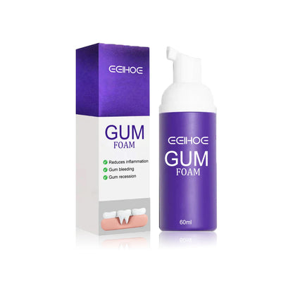 EELHOE Gum Care Toothpaste Mousse Relief Discomfort Soothing Gum Cleaning Teeth Stains Mild Formula Purple Dental Care Cleaner