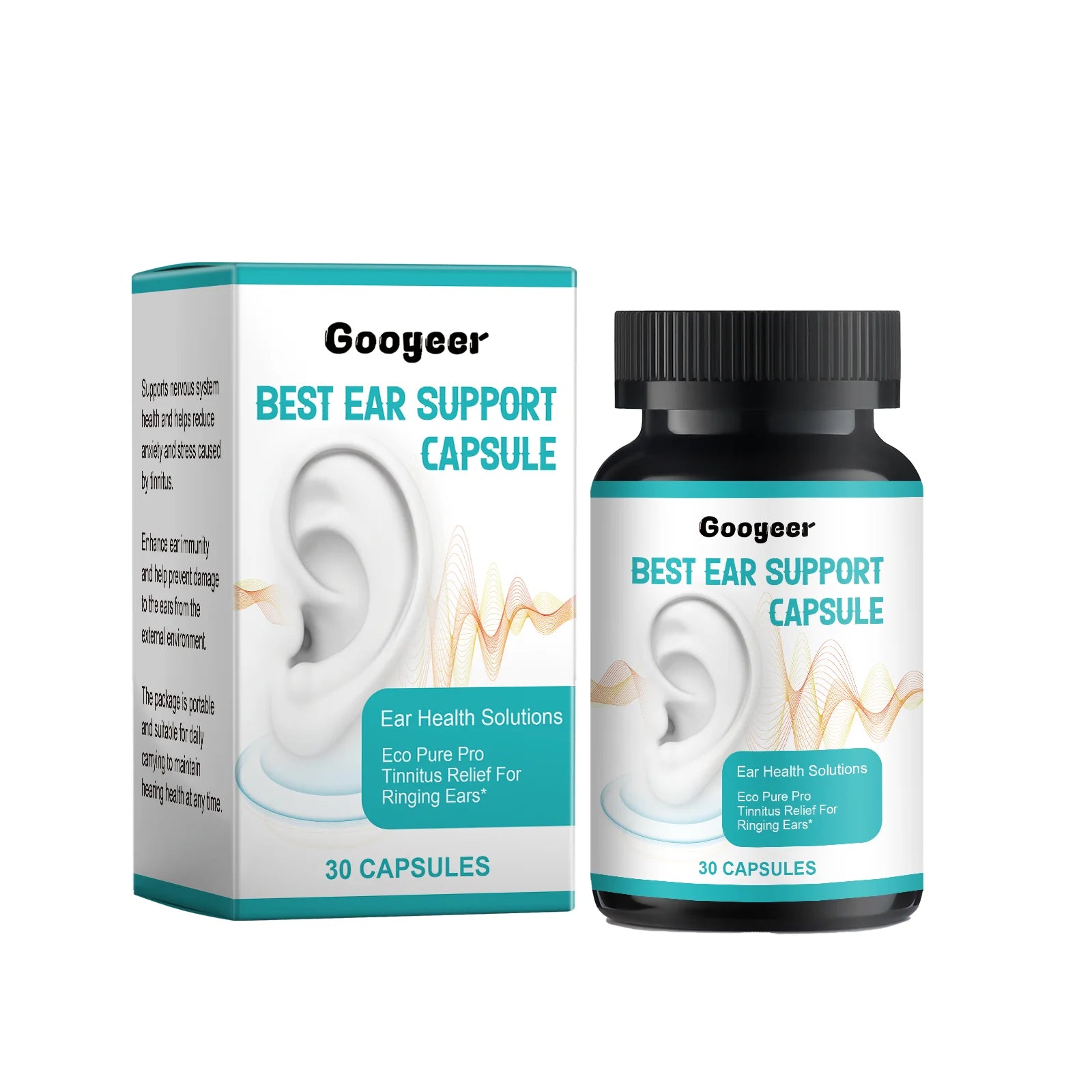 30pcs Googeer Tinnitus Relief Capsules Protect Ear Cells Health Provide Nutrition Keep Clear Hear Body Treatment Capsules
