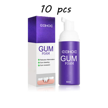 EELHOE Gum Care Toothpaste Mousse Relief Discomfort Soothing Gum Cleaning Teeth Stains Mild Formula Purple Dental Care Cleaner