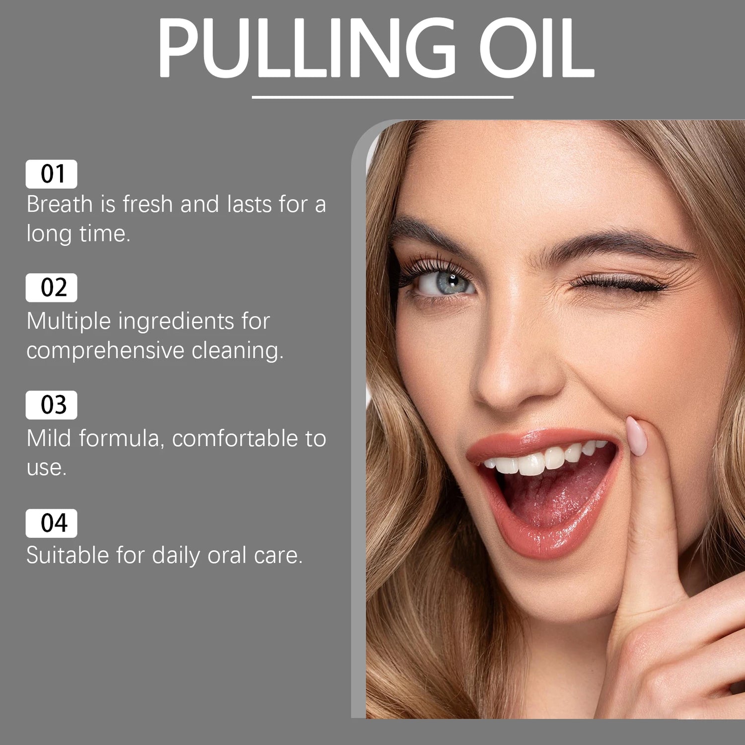 Woodsleep Coconut Pulling Oil Mouthwash Teeth Cleaning Remove Tea Stains Reduce Bad Breath Daily Care Herbal Mint Mouthwash