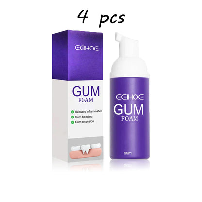 EELHOE Gum Care Toothpaste Mousse Relief Discomfort Soothing Gum Cleaning Teeth Stains Mild Formula Purple Dental Care Cleaner