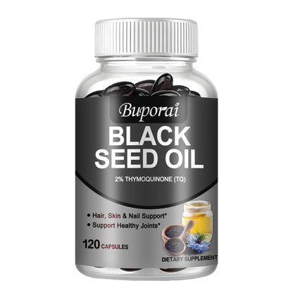 Black Seed Oil - Digestive Health, Immune Support, for Skin &amp; Hair Health, Antioxidant - 120 Capsules