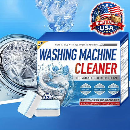 12/24 PCS Washing Machine Cleaning Tablets Powerful Effervescent Washer Cleaner Deodorize Descale For Home Laundry Use