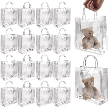 20-Pack Clear Plastic Gift Bags with Handles