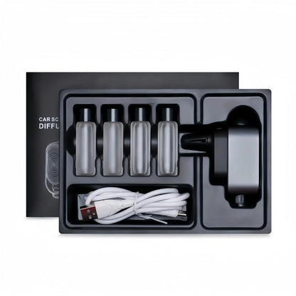 Car Aromatherapy Diffuser Set Car interior accessories comes with four bottles of perfume and a rechargeable cable car aromather
