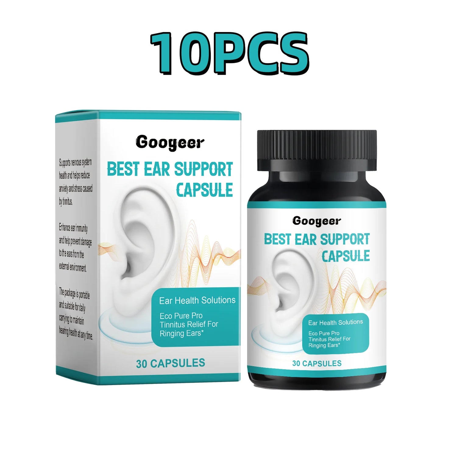30pcs Googeer Tinnitus Relief Capsules Protect Ear Cells Health Provide Nutrition Keep Clear Hear Body Treatment Capsules