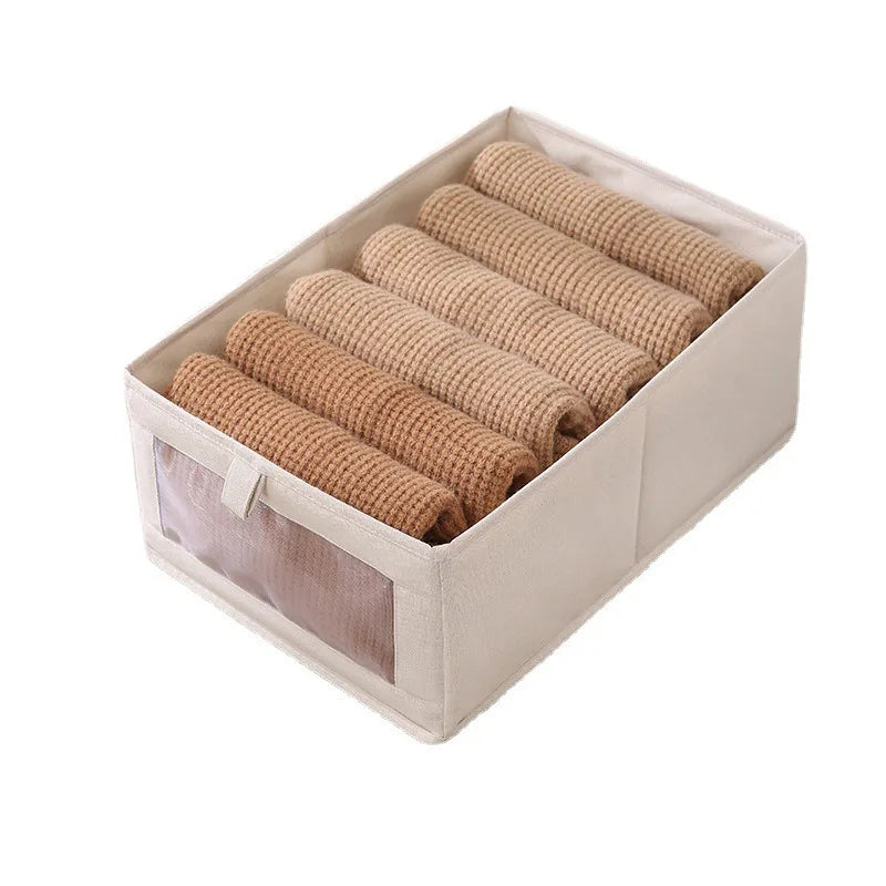 1-3Pcs Pants Storage Box Clothes Organizers of Cabinets and Drawers Fabric Foldable Boxes for Bedroom Wardrobe Organization Home