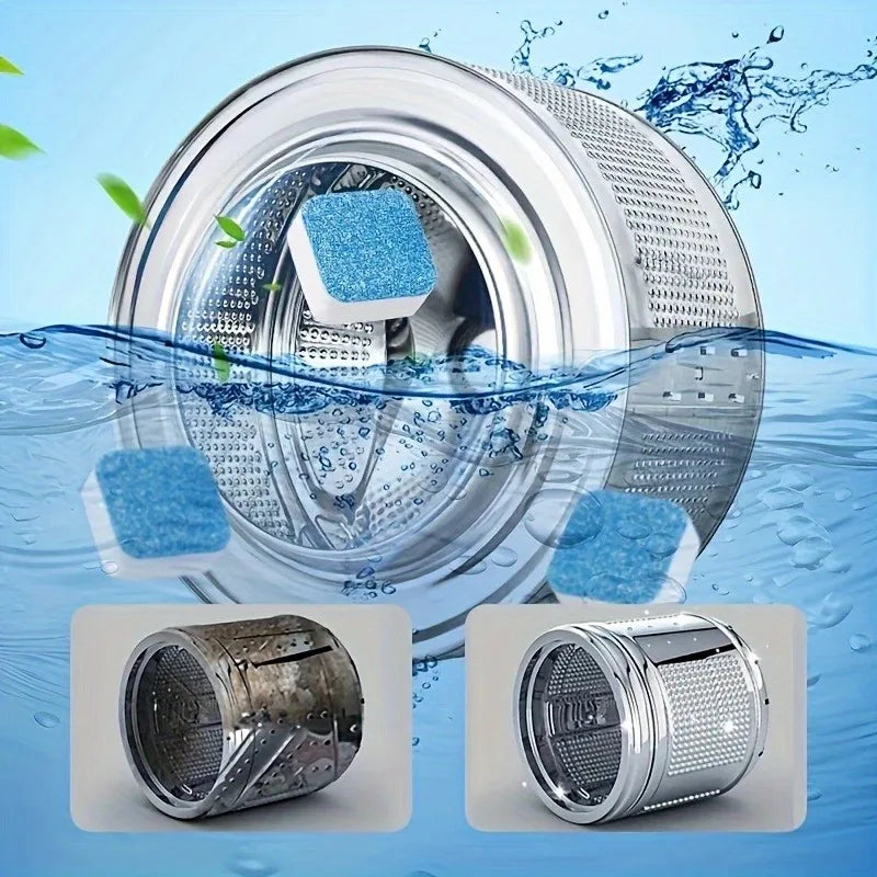 12/24 PCS Washing Machine Cleaning Tablets Powerful Effervescent Washer Cleaner Deodorize Descale For Home Laundry Use