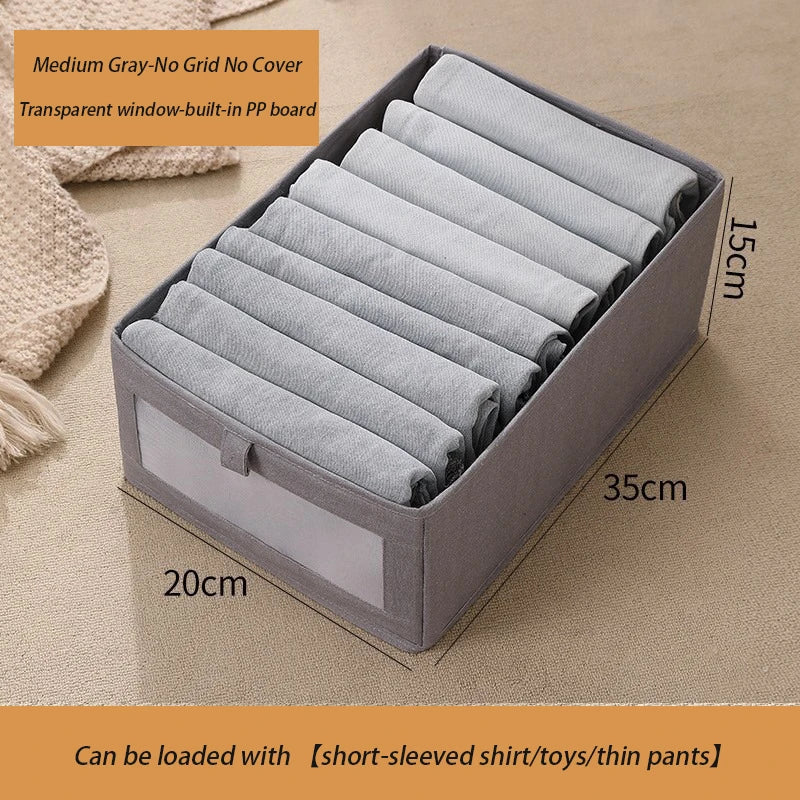 1-3Pcs Pants Storage Box Clothes Organizers of Cabinets and Drawers Fabric Foldable Boxes for Bedroom Wardrobe Organization Home