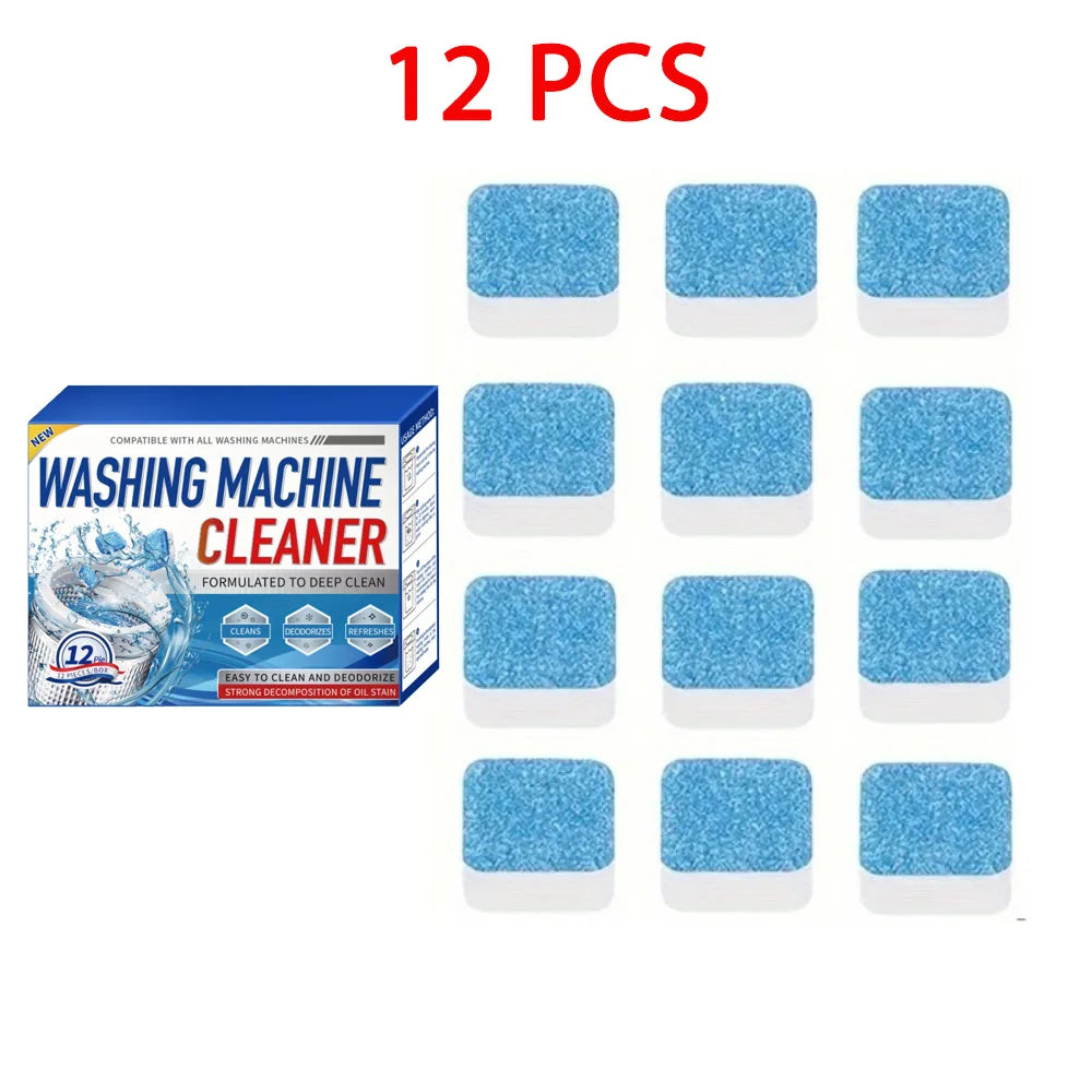 12/24 PCS Washing Machine Cleaning Tablets Powerful Effervescent Washer Cleaner Deodorize Descale For Home Laundry Use