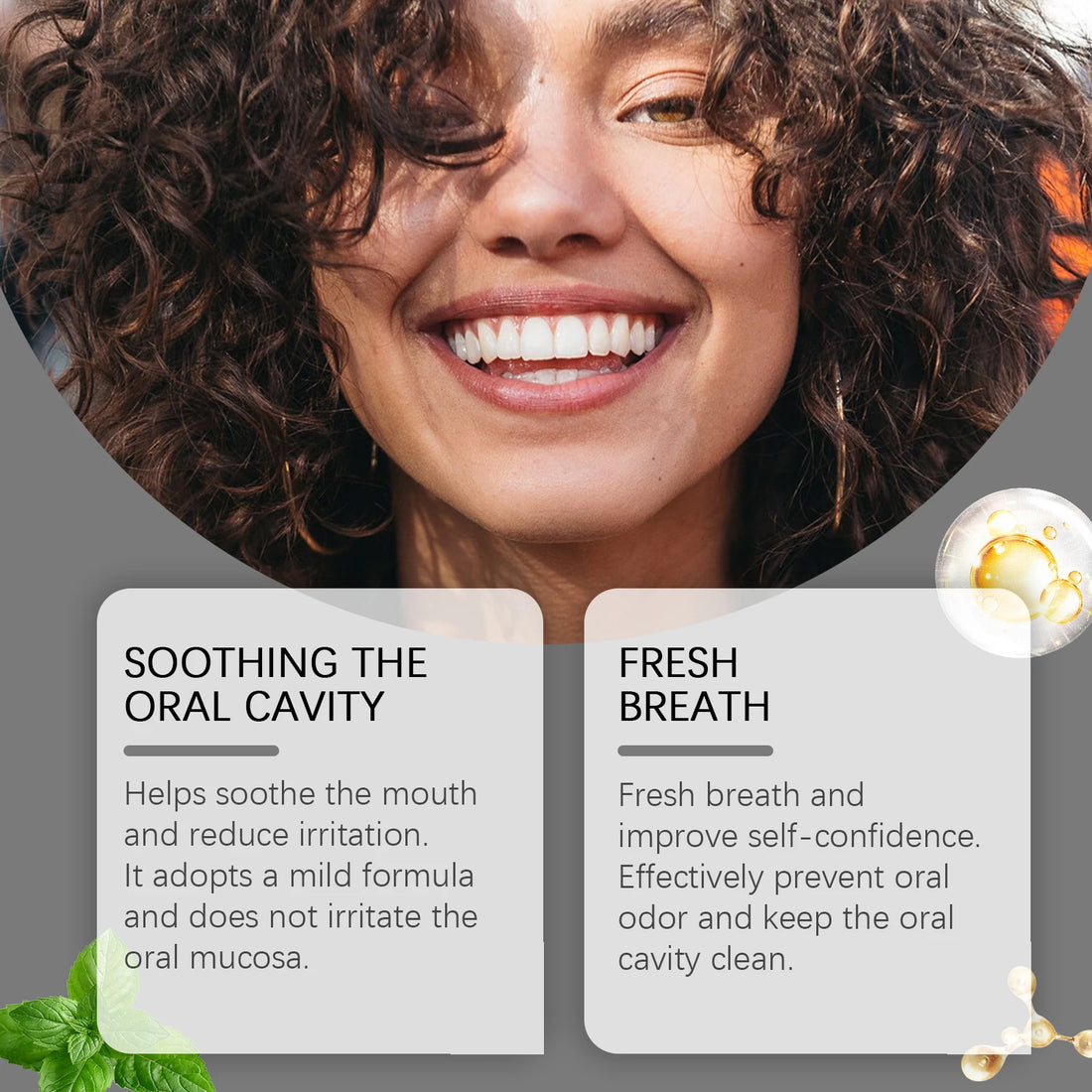 Woodsleep Coconut Pulling Oil Mouthwash Teeth Cleaning Remove Tea Stains Reduce Bad Breath Daily Care Herbal Mint Mouthwash