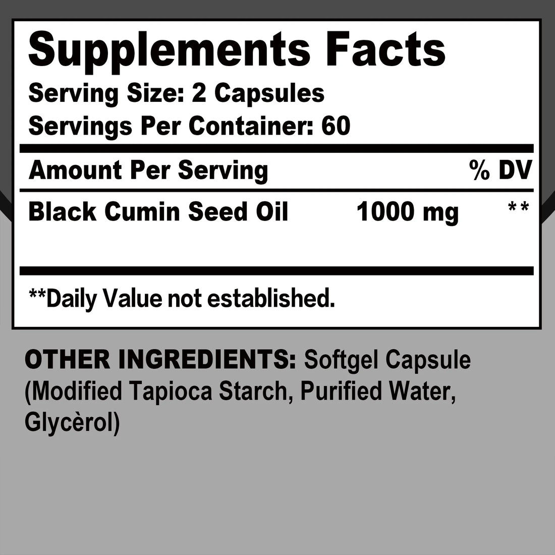 Black Seed Oil - Digestive Health, Immune Support, for Skin &amp; Hair Health, Antioxidant - 120 Capsules