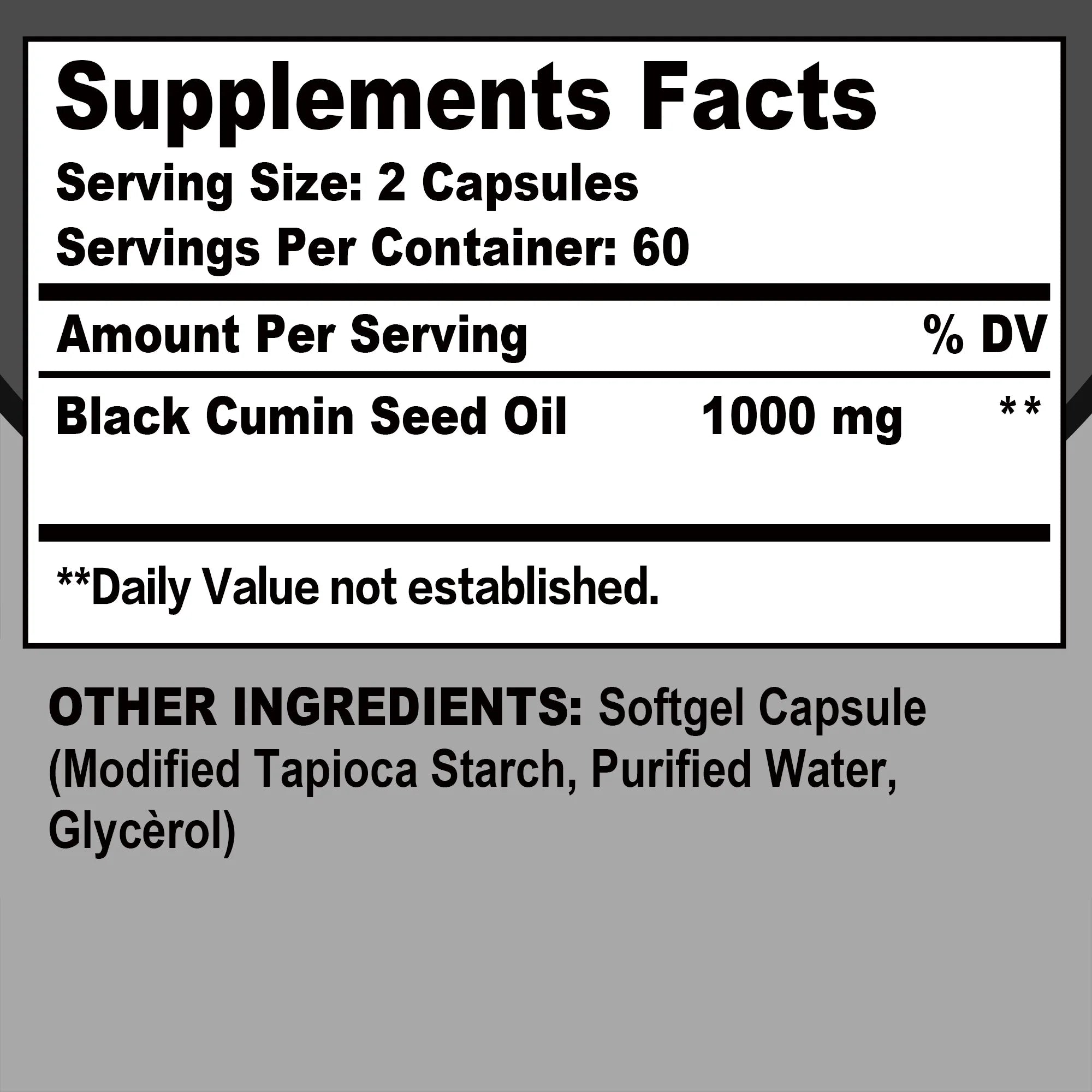 Black Seed Oil - Digestive Health, Immune Support, for Skin &amp; Hair Health, Antioxidant - 120 Capsules