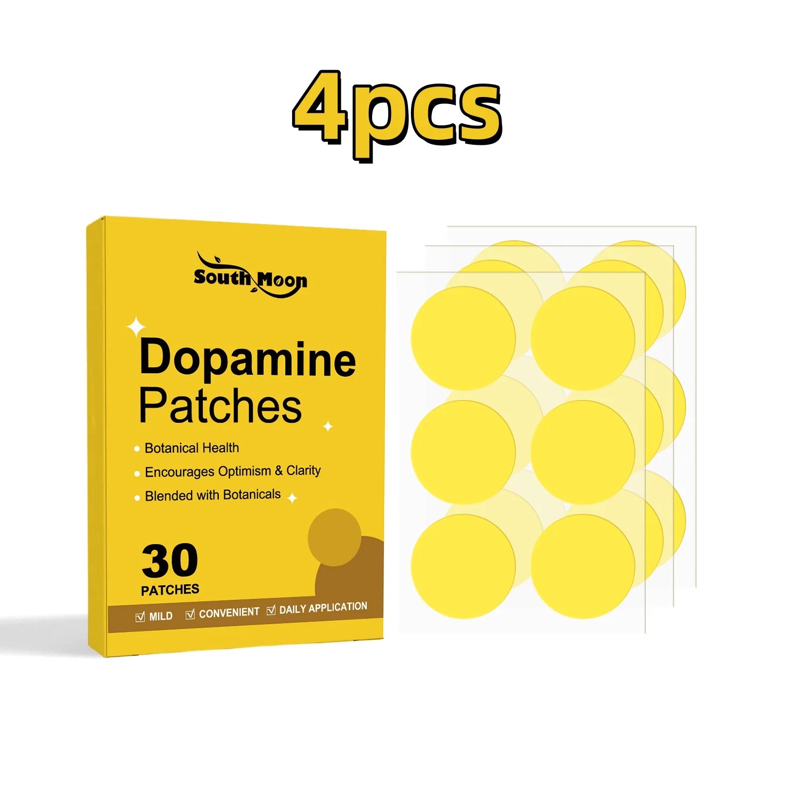 South Moon 30pcs Dopamine Patch Strengthen Immune System Energy Boost Anti Anxiety Relief Mood Nourish Body Care Dopamine Patch