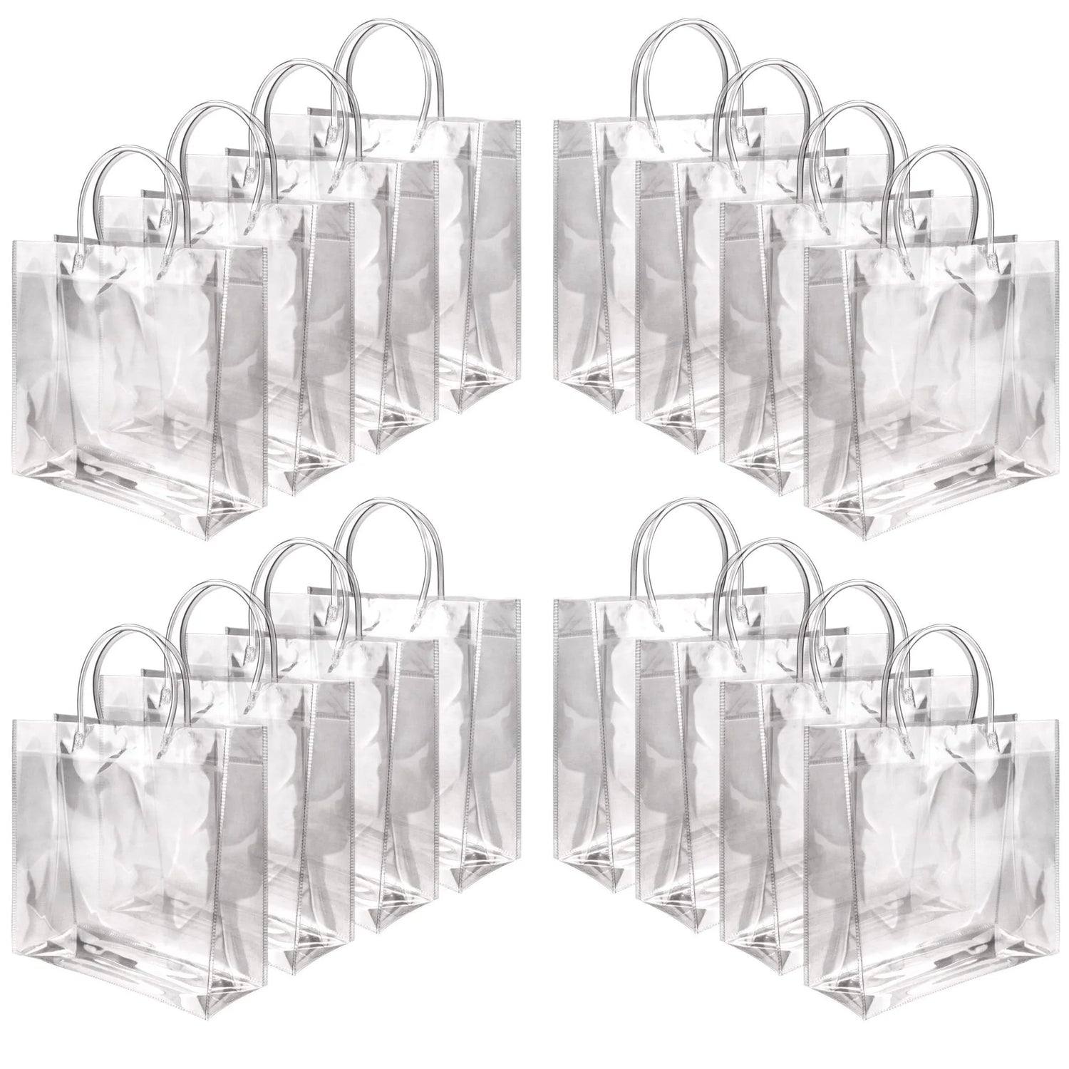 20-Pack Clear Plastic Gift Bags with Handles