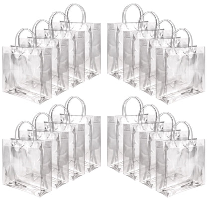 20-Pack Clear Plastic Gift Bags with Handles