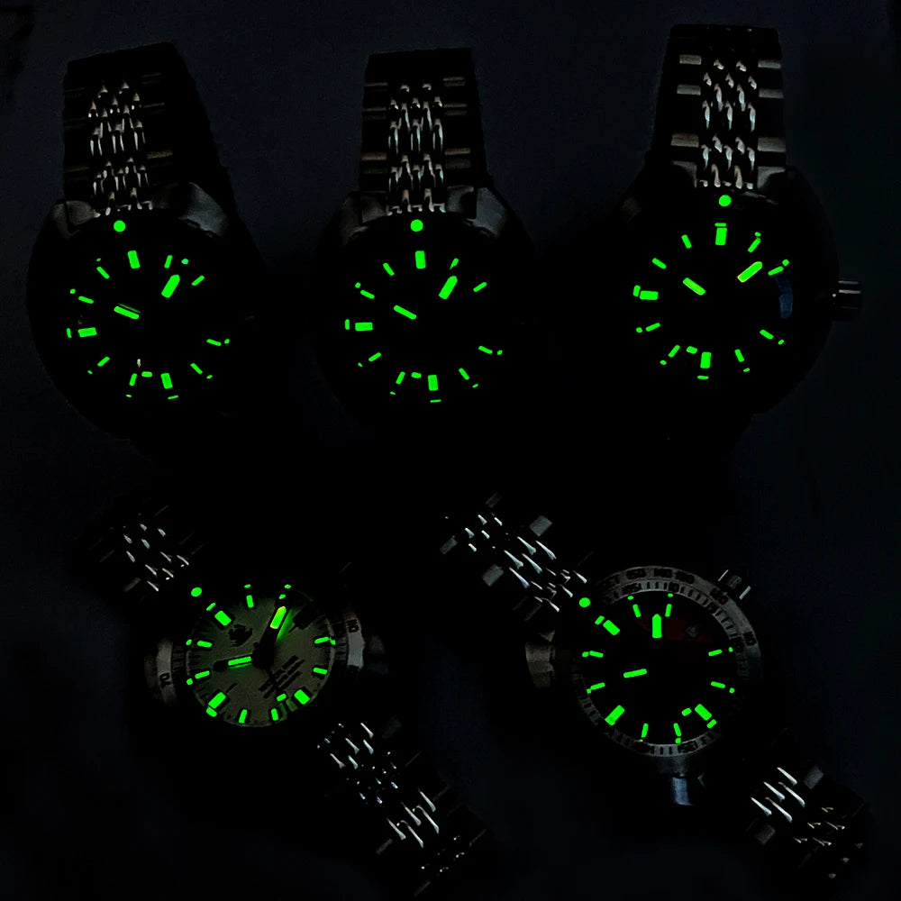 Tactical Frog Diver Watches Mens SUB 300 Sapphire 20ATM Water Resistance C3 Luminous Stainless NH35 Automatic Mechanical Watch