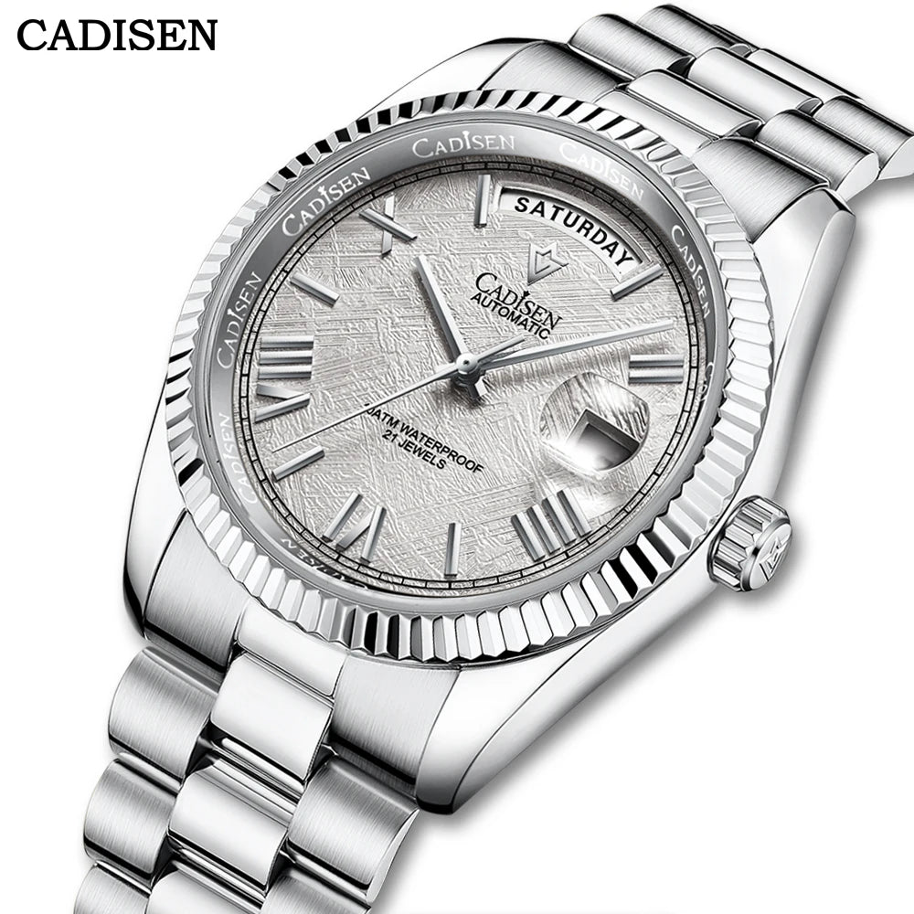 CADISEN C8185 Men Watches Swimming 10Bar Waterproof Screw Crown Japan Miyota Movement Mechanical Watch Newest Version Wristwatch