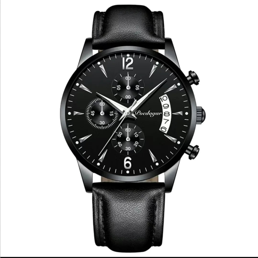 Watch POEDAGAR New Fashion Men Watch Waterproof Luminous Date Sports Watches Luxury Quartz Man Wristwatch Luxuri Male Clock +Box