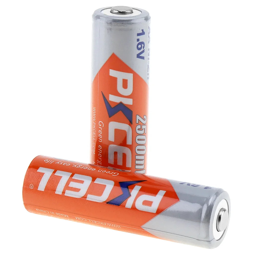 4Pcs x PKCELL Bateria AA Batteries 1.6V Nickel-Zinc 2500mWh Ni-Zn 2A aa Rechargeable Battery Bateries Baterias