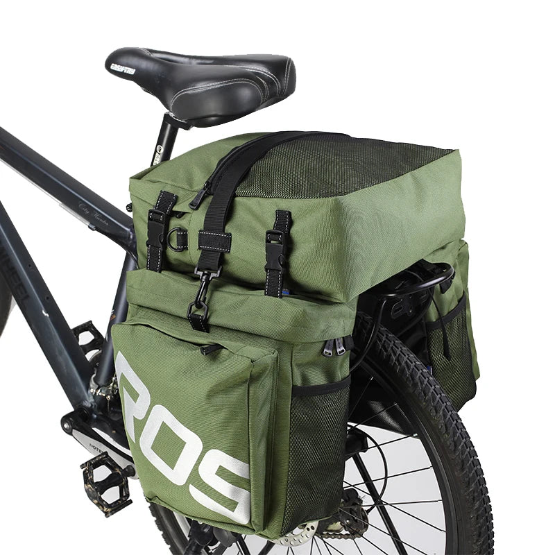 14892 14892SA SMountain Road Bicycle Bike 3 in 1 Trunk Bags Cycling Double Side Rear Rack Tail Seat Pannier Pack Luggage Carrier