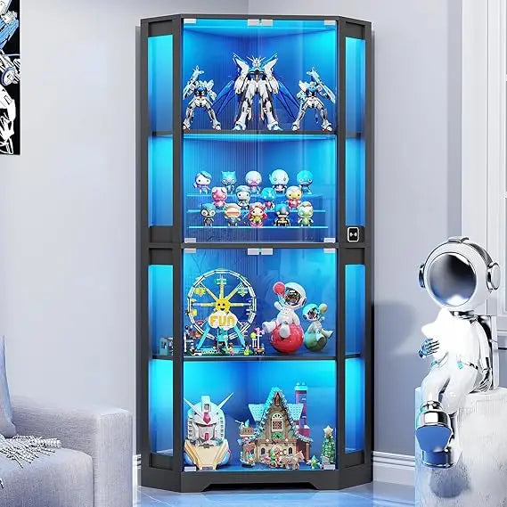 corner display cabinet with glass doorscorner display cabinet with