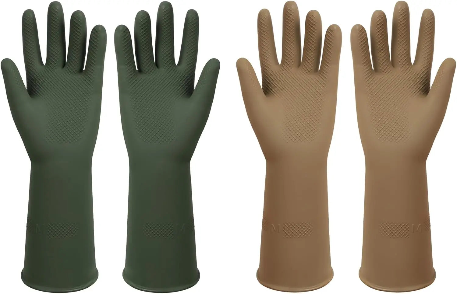 Dishwashing Rubber Gloves Reusable Kitchen Gloves 2Pairs Cleaning Gloves for Washing Dishes Long-lasting&amp;Non-Slip