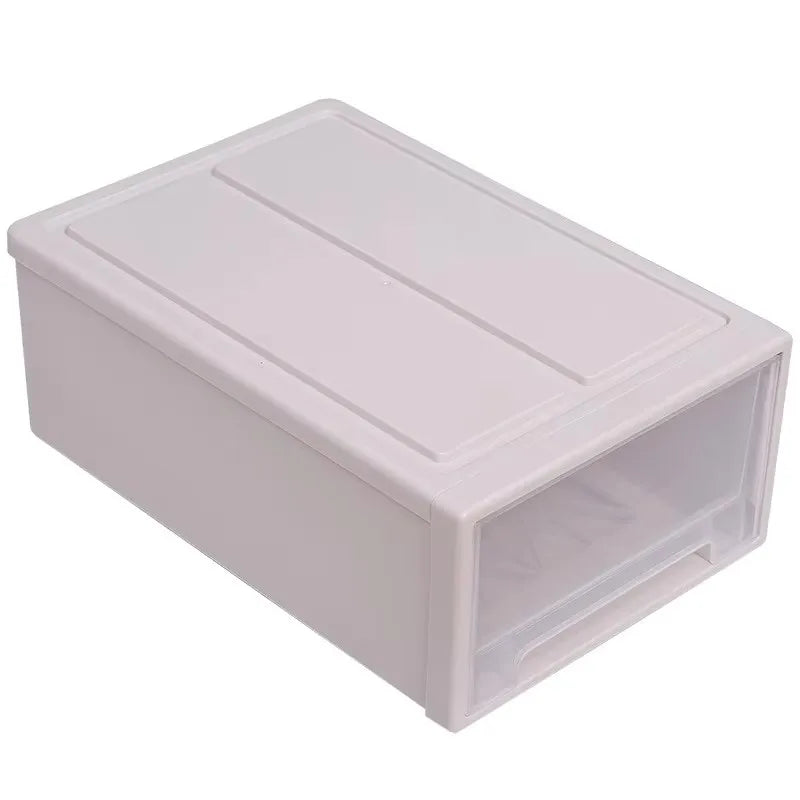 Stackable Quilt Storage Drawer Transparent Wardrobe Organizer Household Closet Storage Box Home Plastic Desktop Sundries Boxes