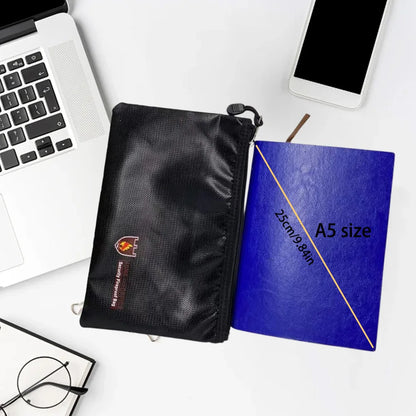 Small Organizer Fireproof ID Storage Bag Cash Passport A5 Notebook Jewelry Card Collection Bag Multifunctional Storage Bag