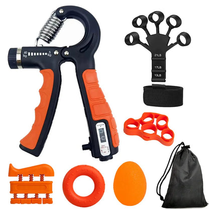 5-60kg Adjustable Hand Grip Strengthener Hand Grip Trainer With Counter Wrist Forearm And Hand Exerciser For Muscle Building