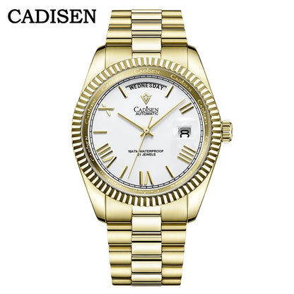 CADISEN C8185 Men Watches Swimming 10Bar Waterproof Screw Crown Japan Miyota Movement Mechanical Watch Newest Version Wristwatch