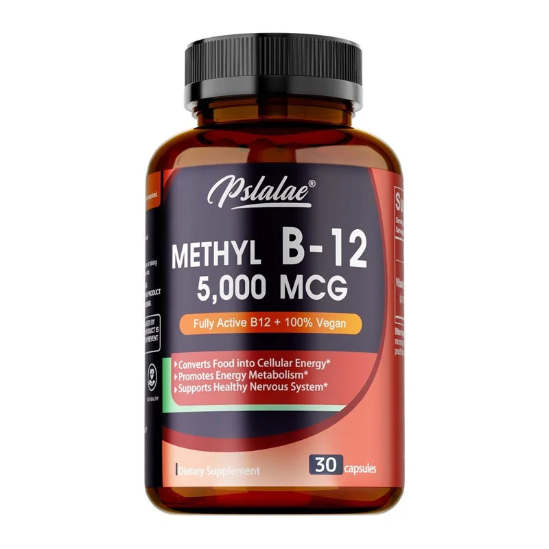 Vitamin B12 - 5000 MCG Supplement -Benefits Brain &amp; Heart Function, Supports Memory, Learning, Helps Boost Natural Energy