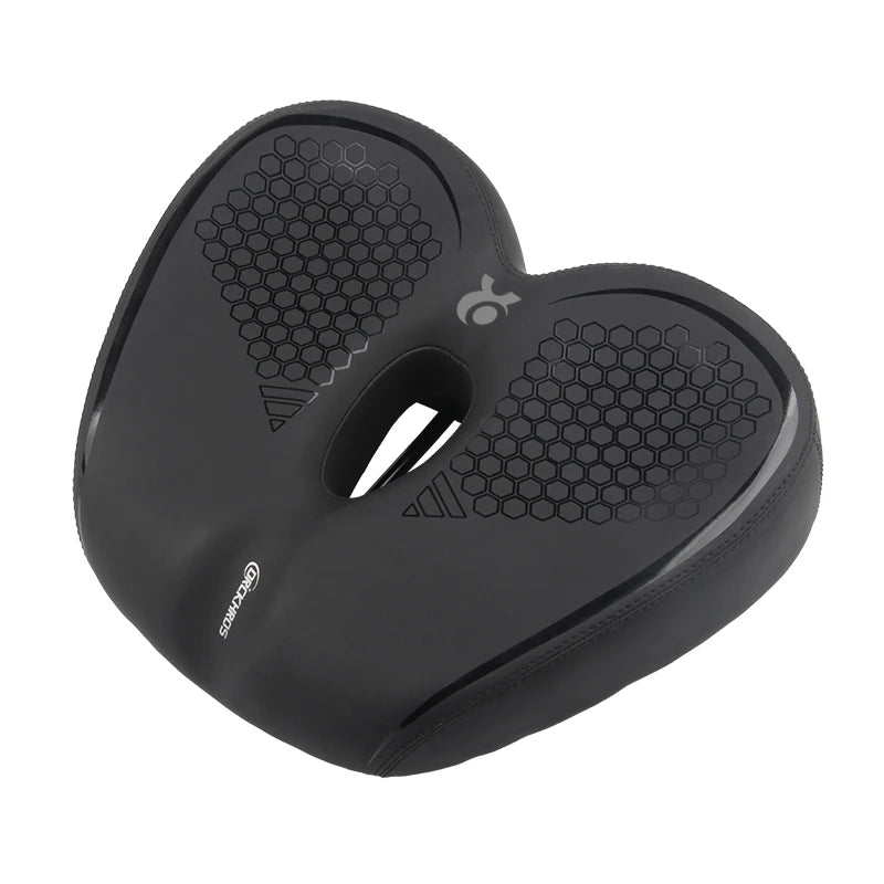 DRCKHROSComfortable Bicycle Saddle Double Shock Absorption Commuter Cycling Seat High Elastic Widen MTB Road Bike Cushion