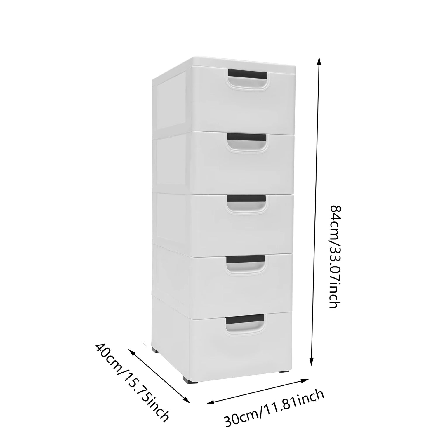 Plastic Drawers Dresser Storage Cabinet w/ Wheels,5 Drawer Stackable Vertical Clothes Storage Tower,Organizer Unit for Bathroom