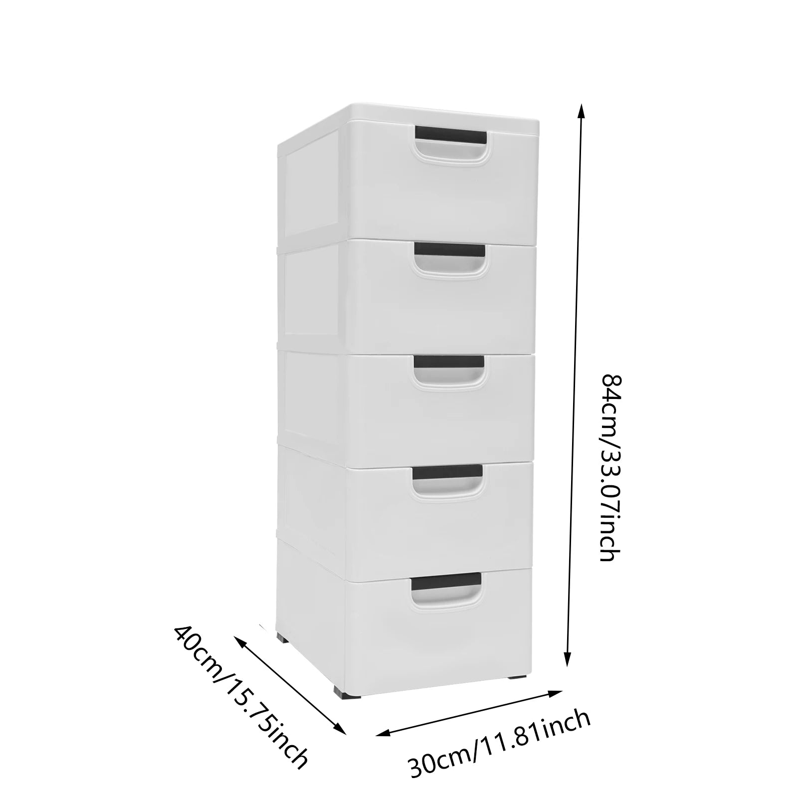 Plastic Drawers Dresser Storage Cabinet w/ Wheels,5 Drawer Stackable Vertical Clothes Storage Tower,Organizer Unit for Bathroom