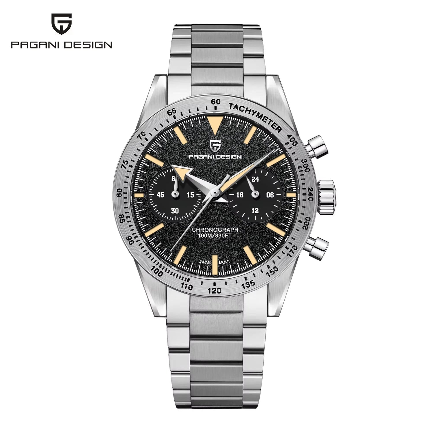PAGANI DESIGN 2026 New Retro Mens Watches Moon Quartz Watch For Men Speed Sports Chronograph AR Sapphire VK64 Clock Reloj Hombre