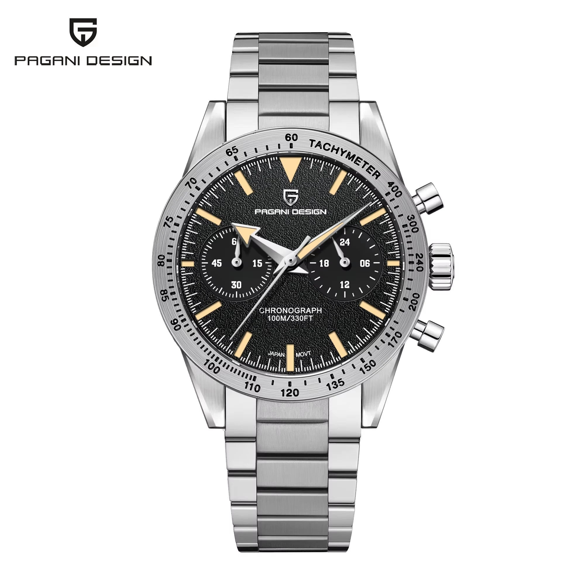 PAGANI DESIGN 2026 New Retro Mens Watches Moon Quartz Watch For Men Speed Sports Chronograph AR Sapphire VK64 Clock Reloj Hombre