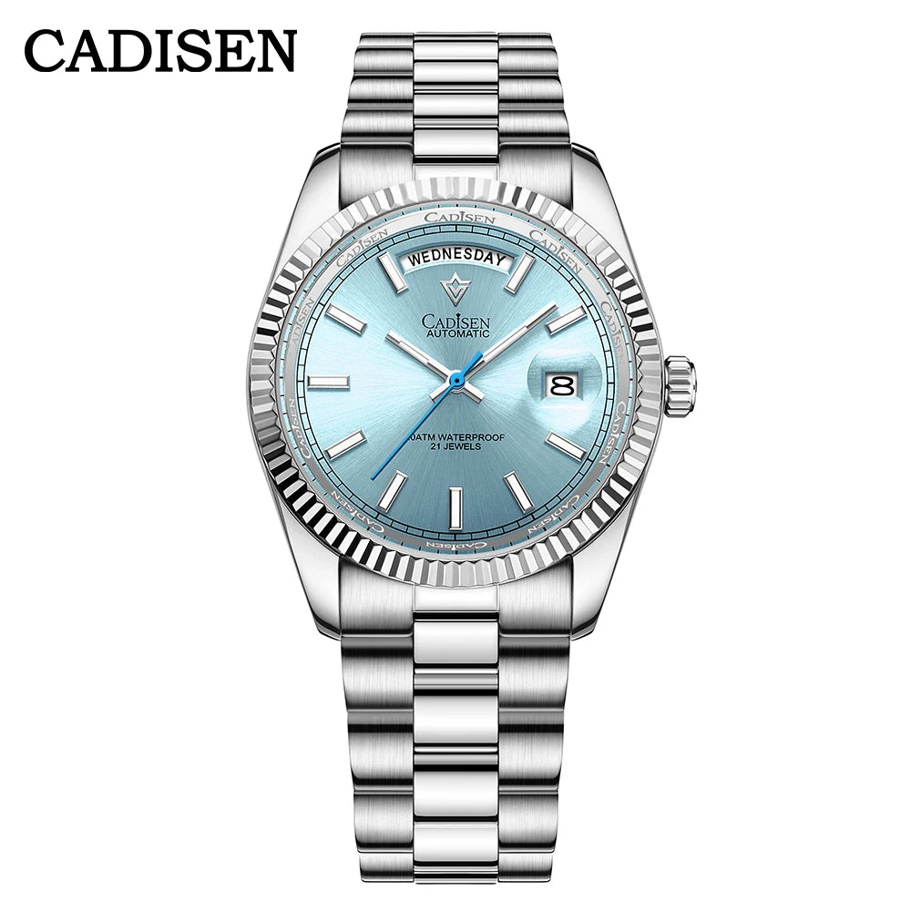 CADISEN C8185 Men Watches Swimming 10Bar Waterproof Screw Crown Japan Miyota Movement Mechanical Watch Newest Version Wristwatch