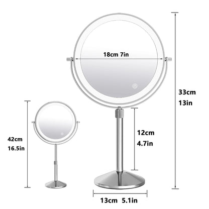 7 Makeup Mirror with Light USB Rechargeable 