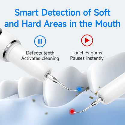 CURVY MOON Electric Dental Plaque Remover 5 Modes Ultrasonic High Frequency Irrigator Sonic Dental Scaler Plaque Tartar Cleaner