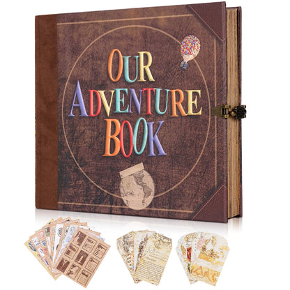 146 Page Our Adventure Book DIY Handmade Photo Album Scrapbook Retro Kraft Album Anniversary Wedding Memory Mother&
