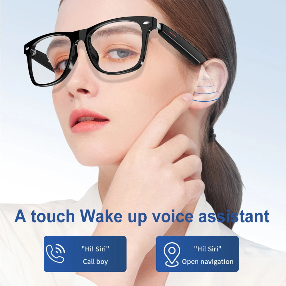 Smart Glasses AI Voice Assistant Camera Glasses Remote Shooting Outdoor Sport Glasses with Camera Open Ear Sound Mic &amp; Speakers