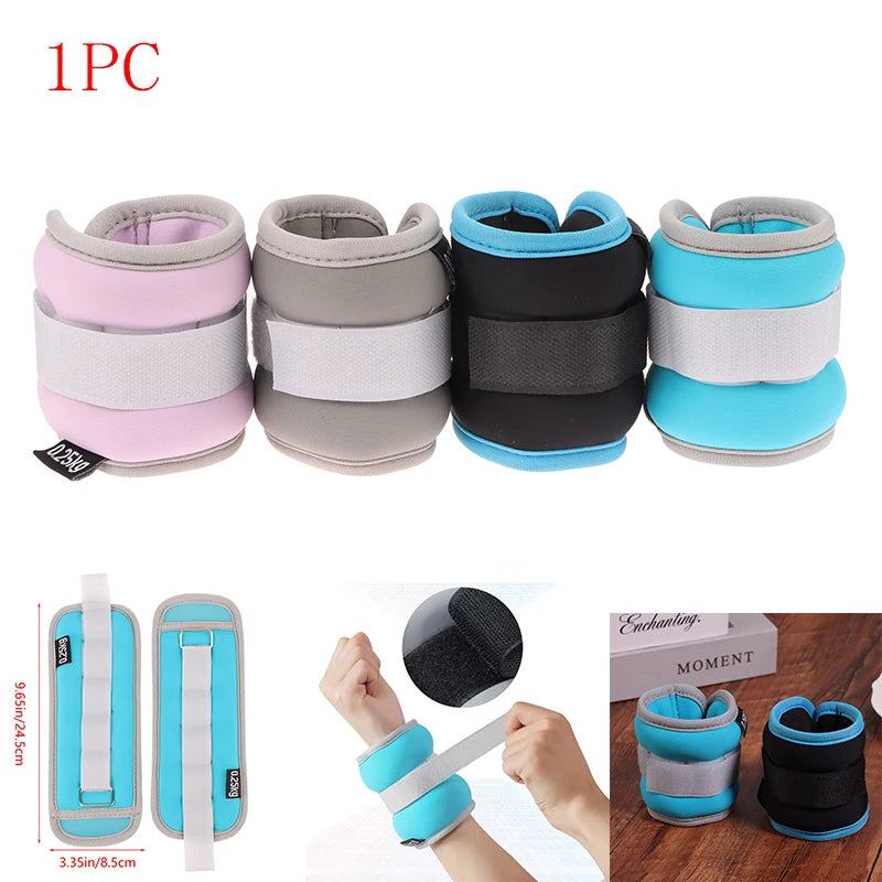 1Pair Adjustable Ankle Weights (0.25kg*2pcs) Neoprene Leg Arm Straps For Fitness Aerobics Physical Therapy For Women Men Kids