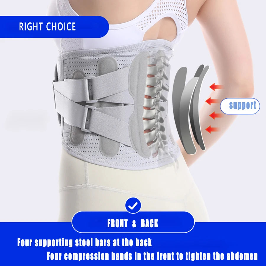 Back Brace Adjustable Back Support Belt Breathable Lower Back Brace for Lower Pain Relief Lumbar Support Belt
