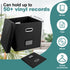 Fireproof Vinyl Record Storage Box Foldable Organizer with Lock