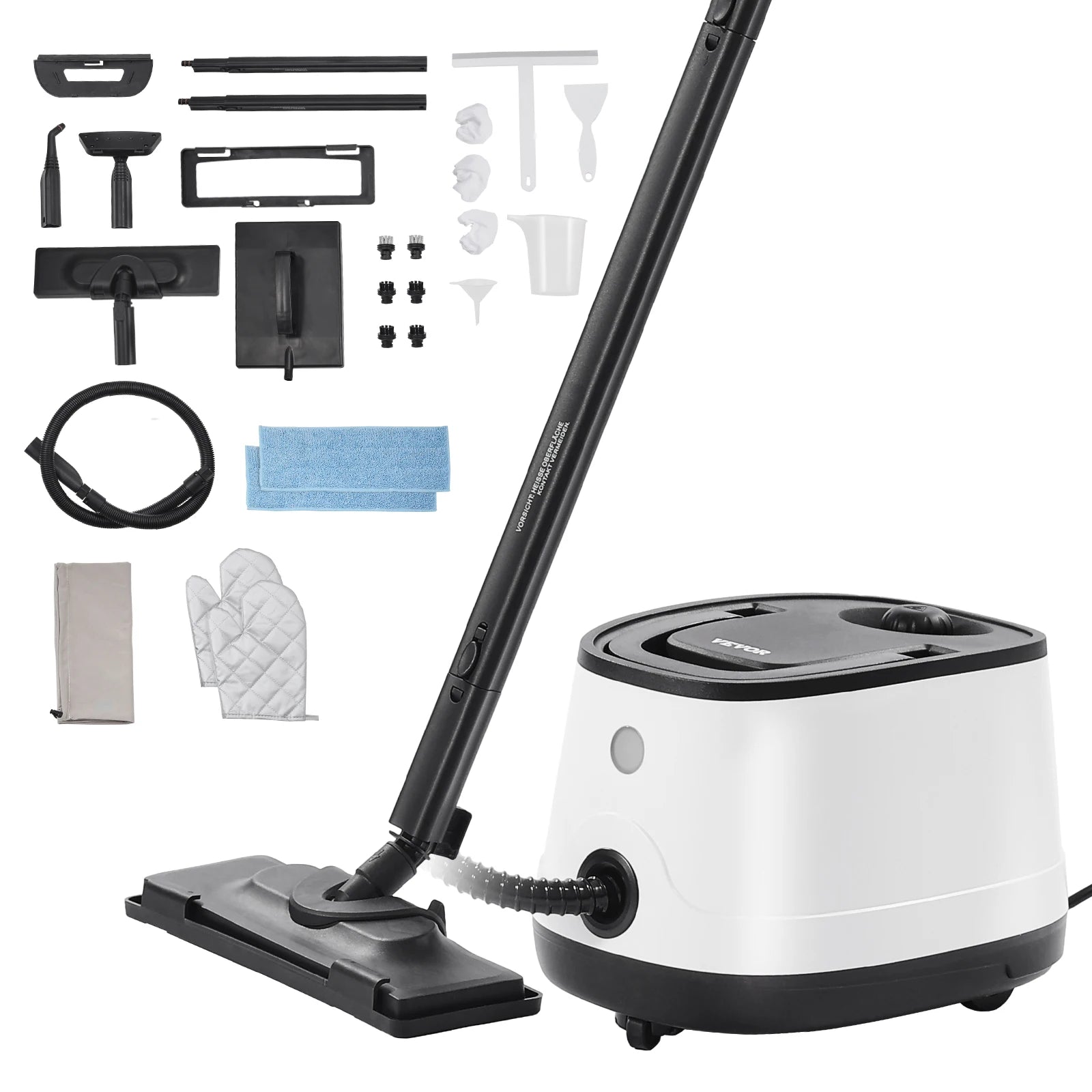 SucceBuy Steam Cleaner Multipurpose Powerful with 51oz Tank and Portable Handle for Grout Tile Floors Appliances Home&amp;Car