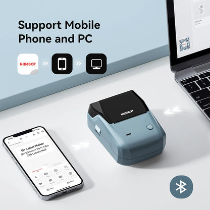 Niimbot B1 Portable Thermal Printer Bluetooth Mini Label Printer Adhesive Paper Maker Sticker Printer 2 Inch Labeling Machine